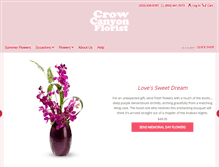 Tablet Screenshot of crowcanyonflorist.com
